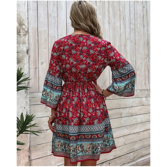 NEW! Boho vibe mini dress/tunic/top - Picture 5 of 9